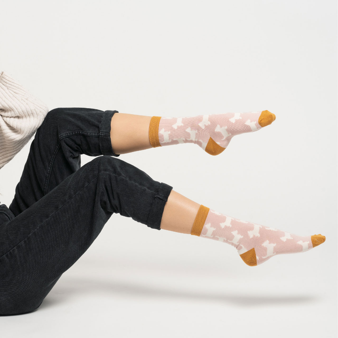 Miss Sparrow Socken Scotties rosa Model