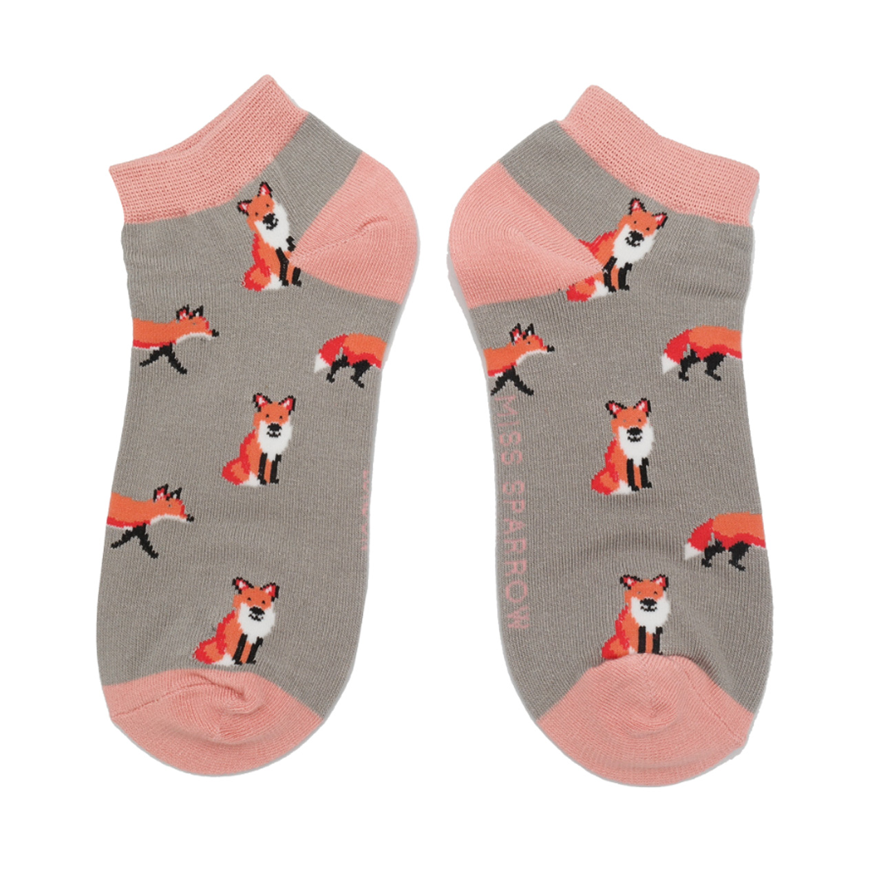 Miss Sparrow Socken low Fuechse grau