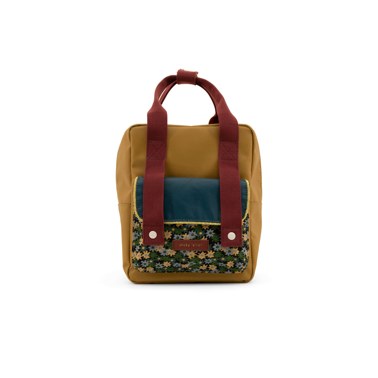 Sticky Lemon Kinder-Rucksack inventor green front