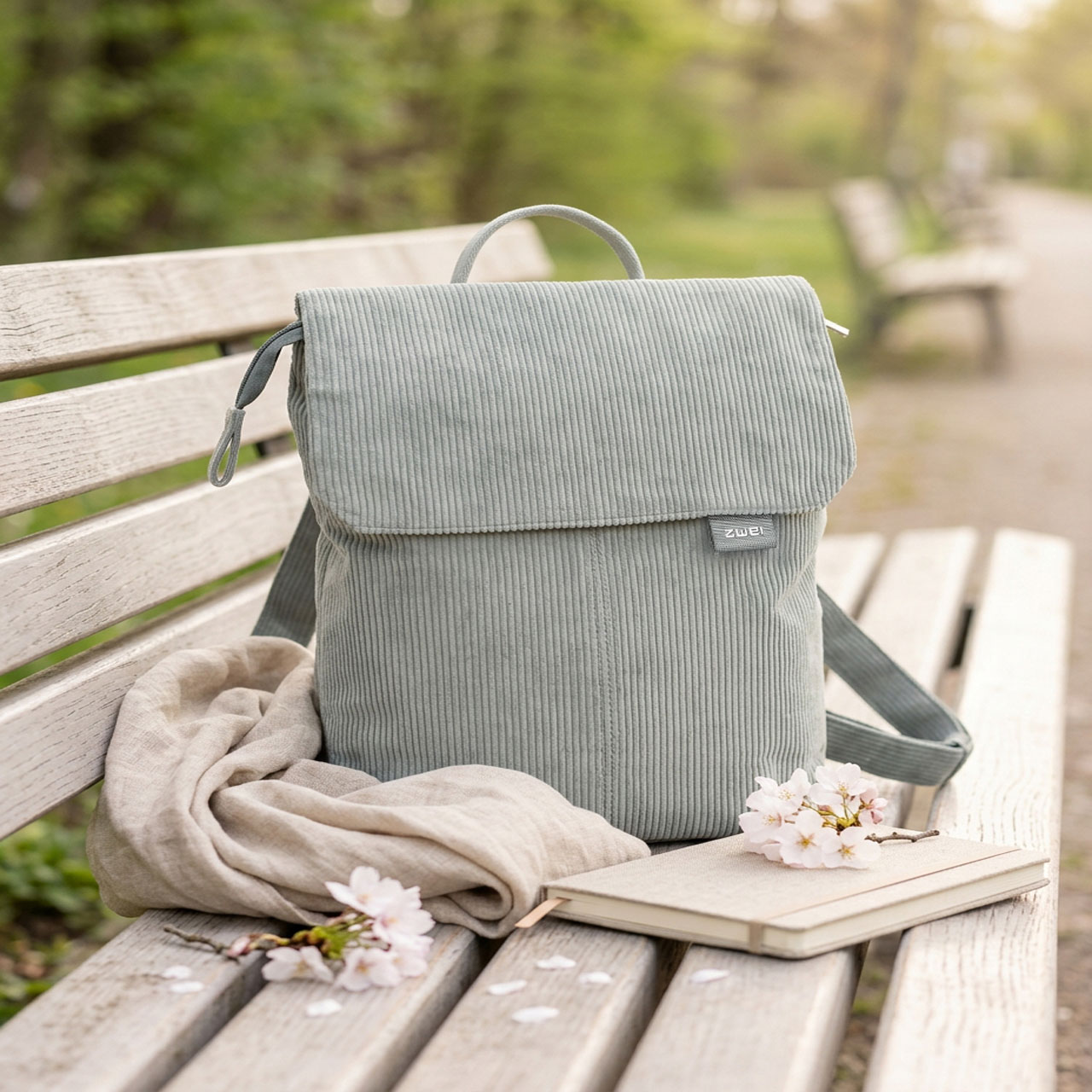 ZWEI Rucksack Mademoiselle MR13 cord salbei