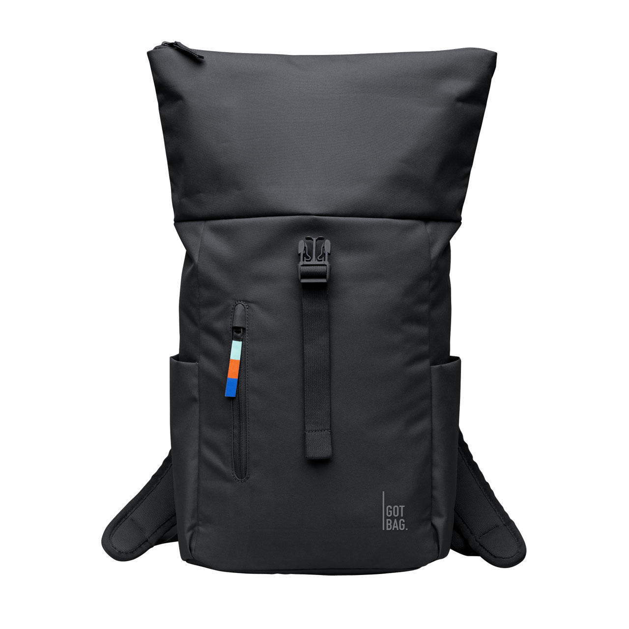 GOT BAG Rolltop easy small black aufgerollt