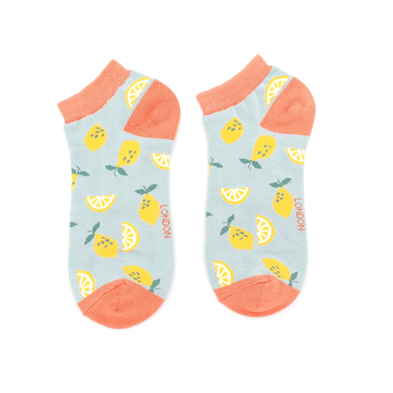 Miss Sparrow Socken low Zitronen hellblau