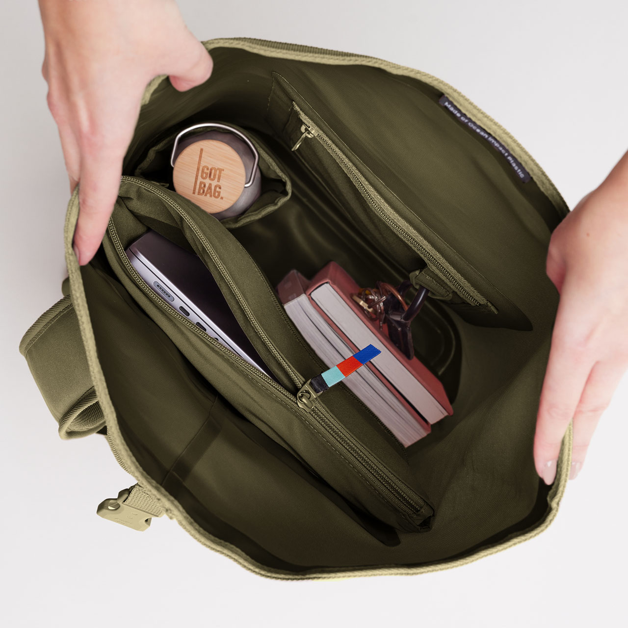 GOT BAG Rolltop lite 2.0 crocodile oben offen