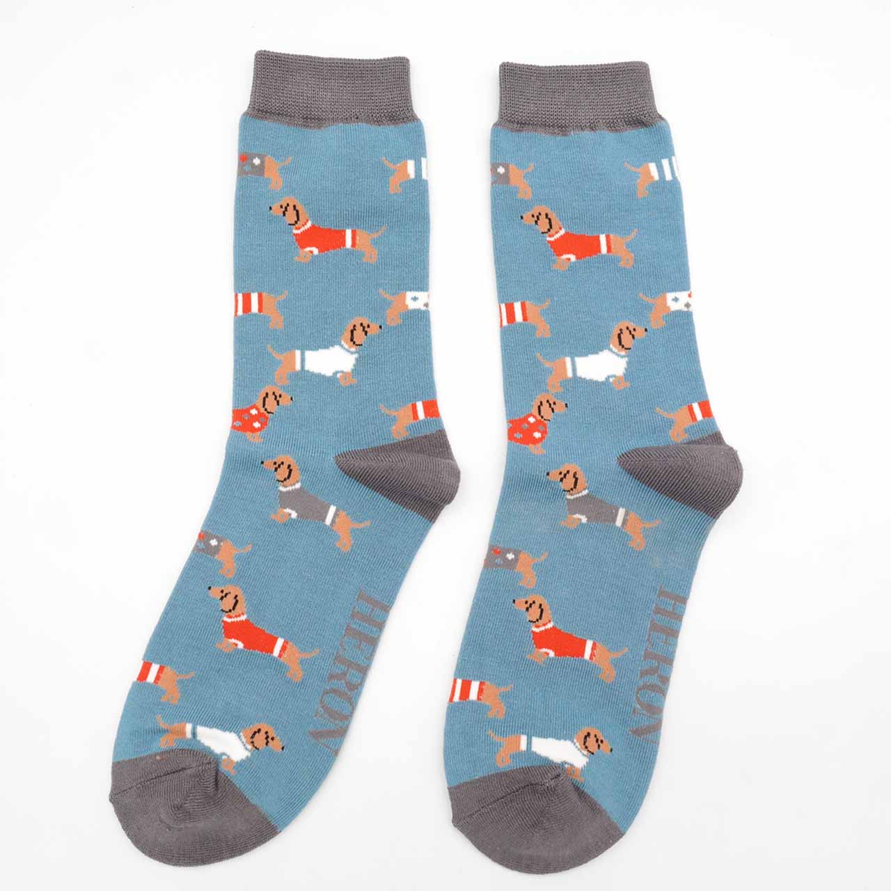 Mr. Heron Socken Dackel denim