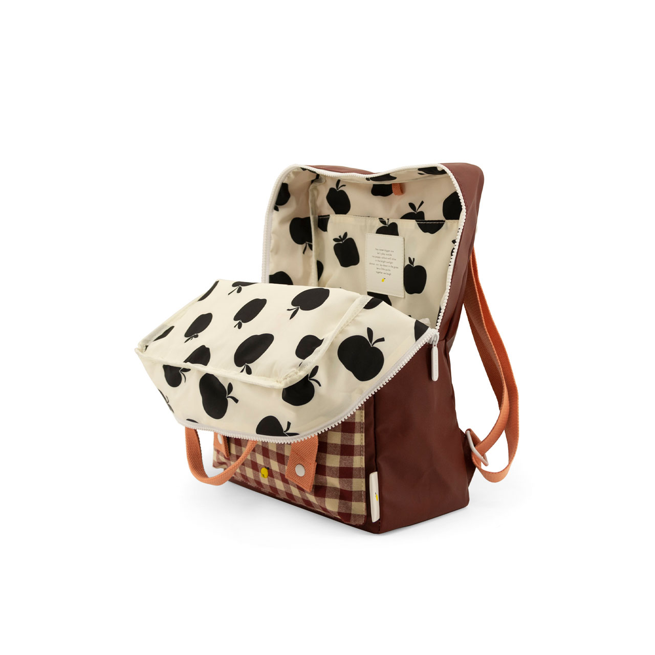 Sticky Lemon Rucksack gingham cherry red offen