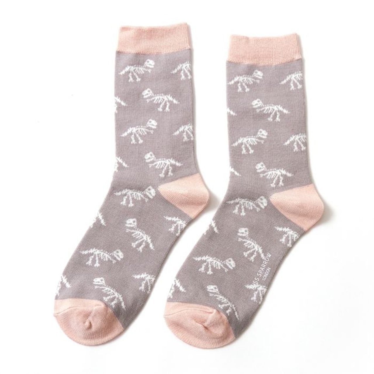 Miss Sparrow Socken Dinos grau