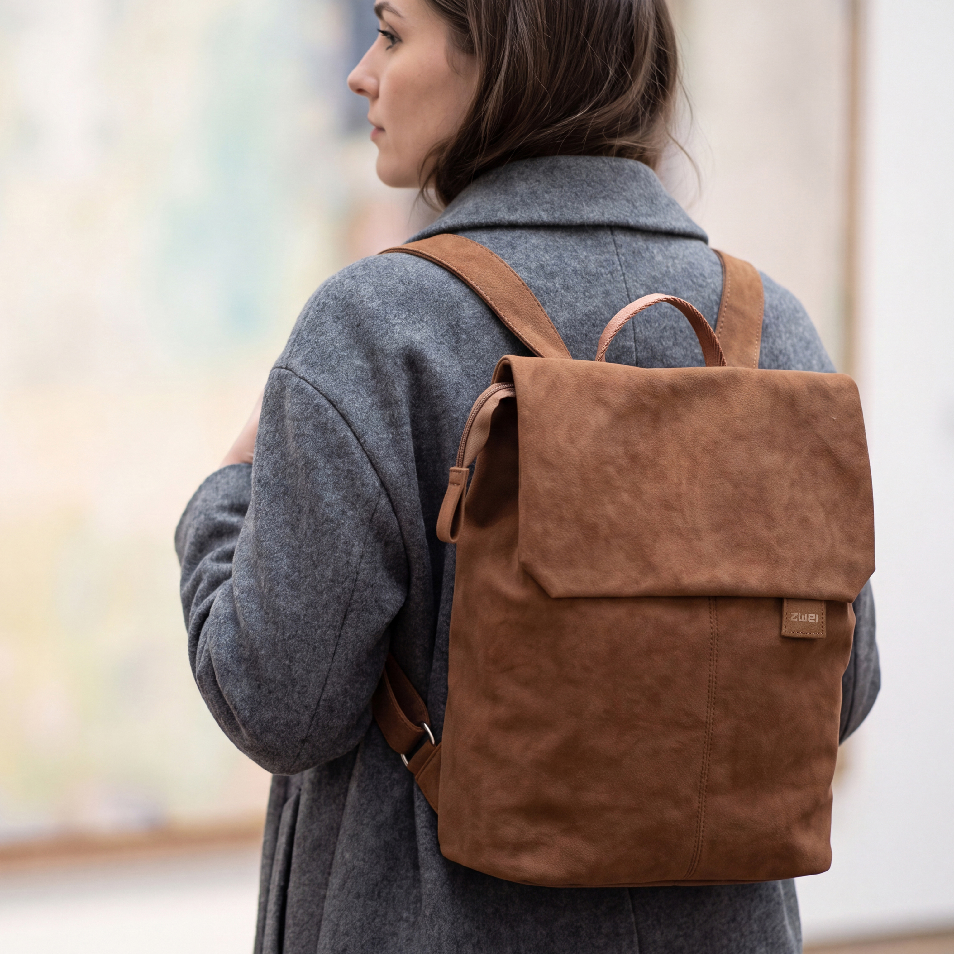 ZWEI Rucksack Mademoiselle MR13 nubuk cognac