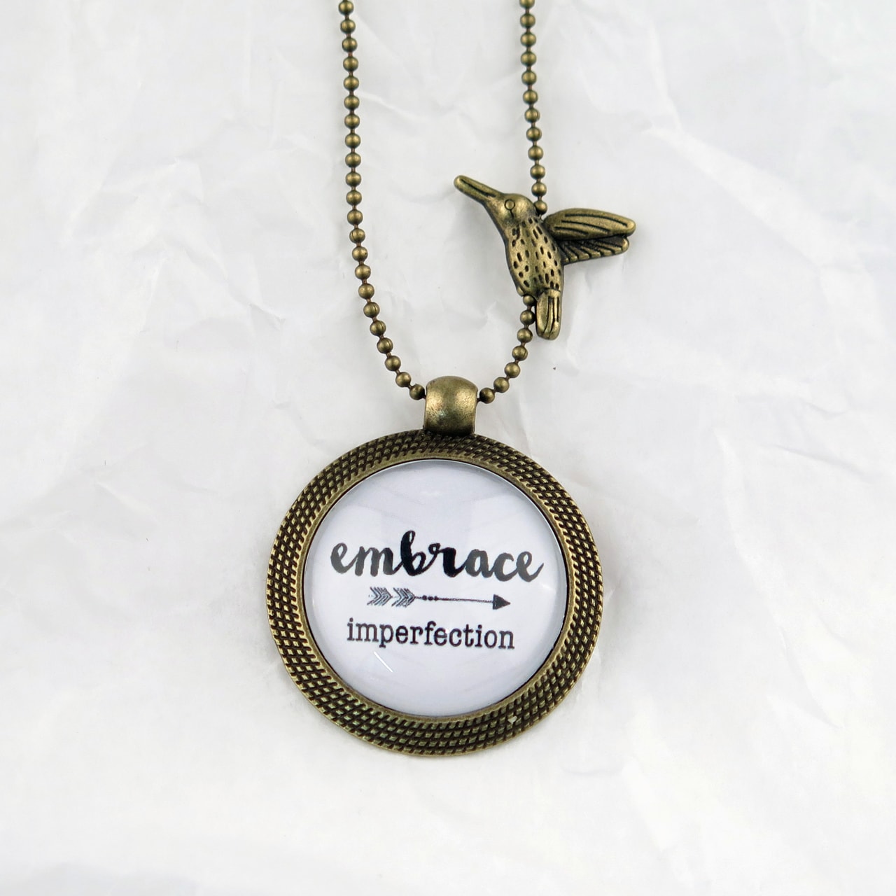 Medaillon-Halskette Embrace Imperfection