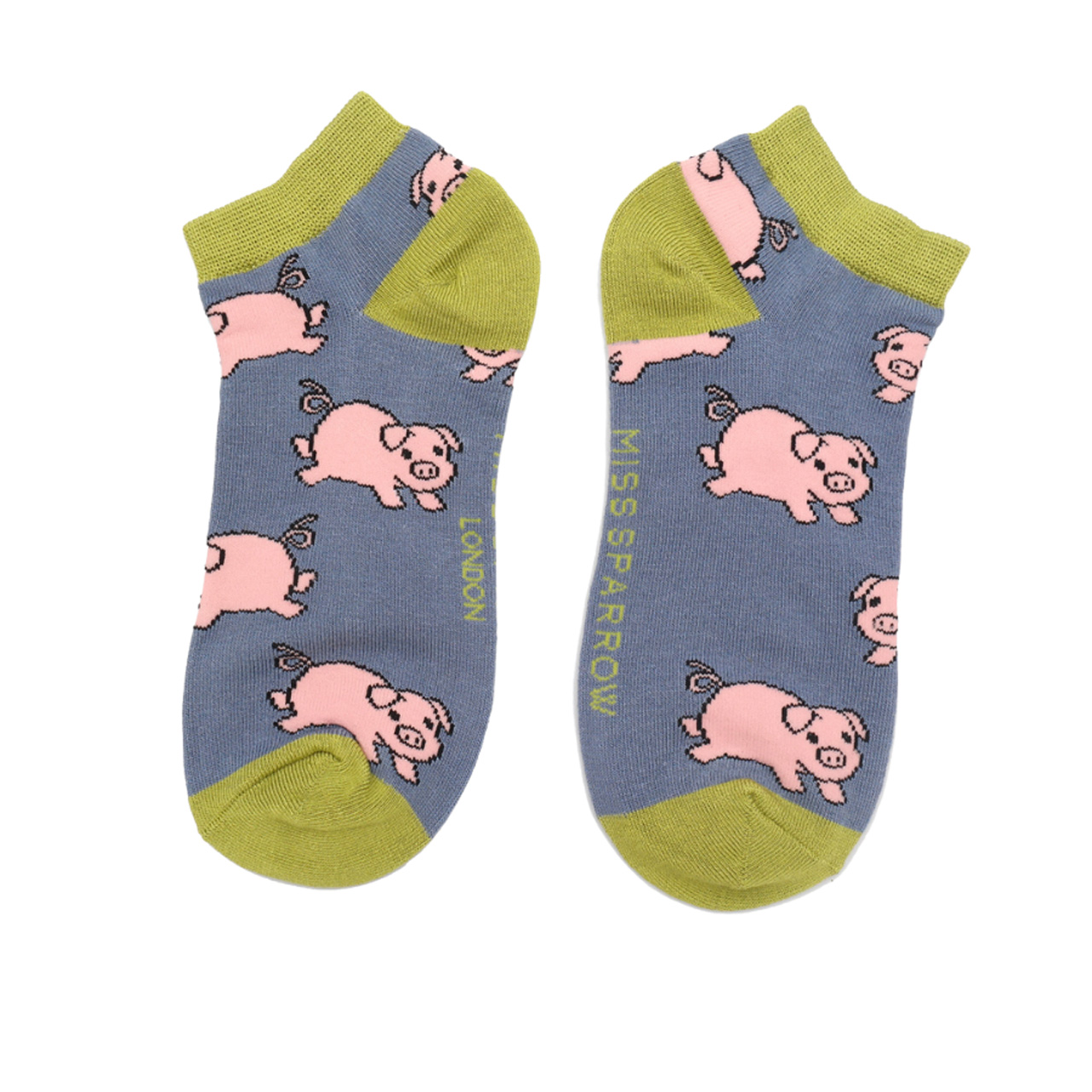 Miss Sparrow Socken low Schweine grau