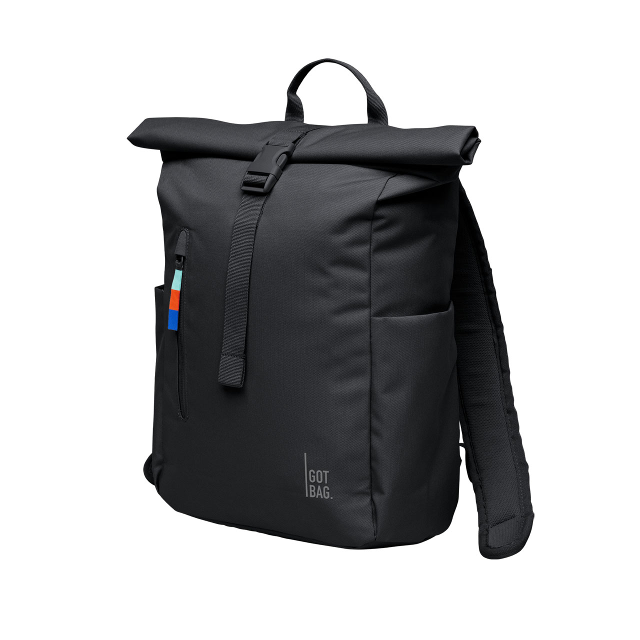 GOT BAG Rolltop easy small black schraeg