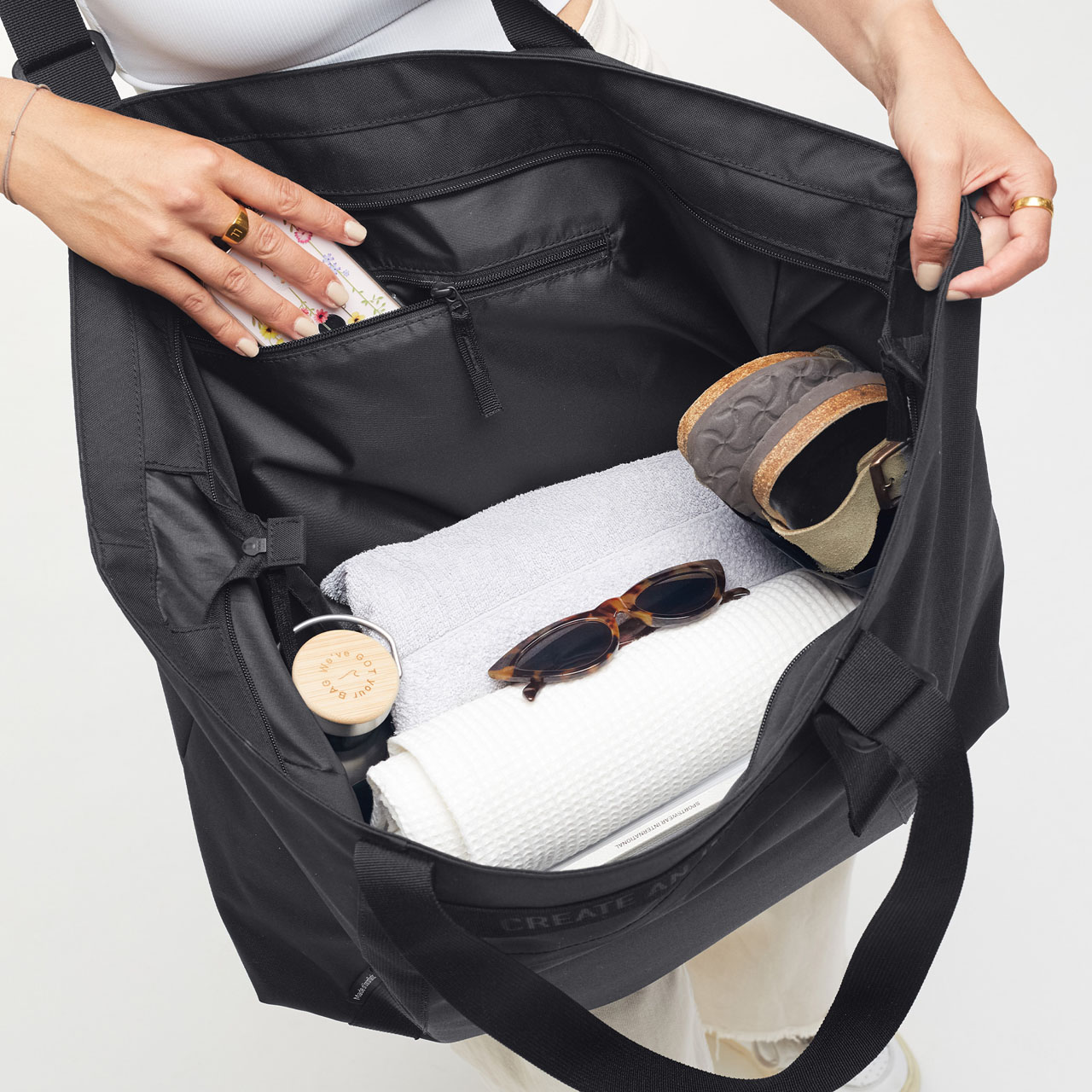 GOT BAG Tote Bag large schwarz offen