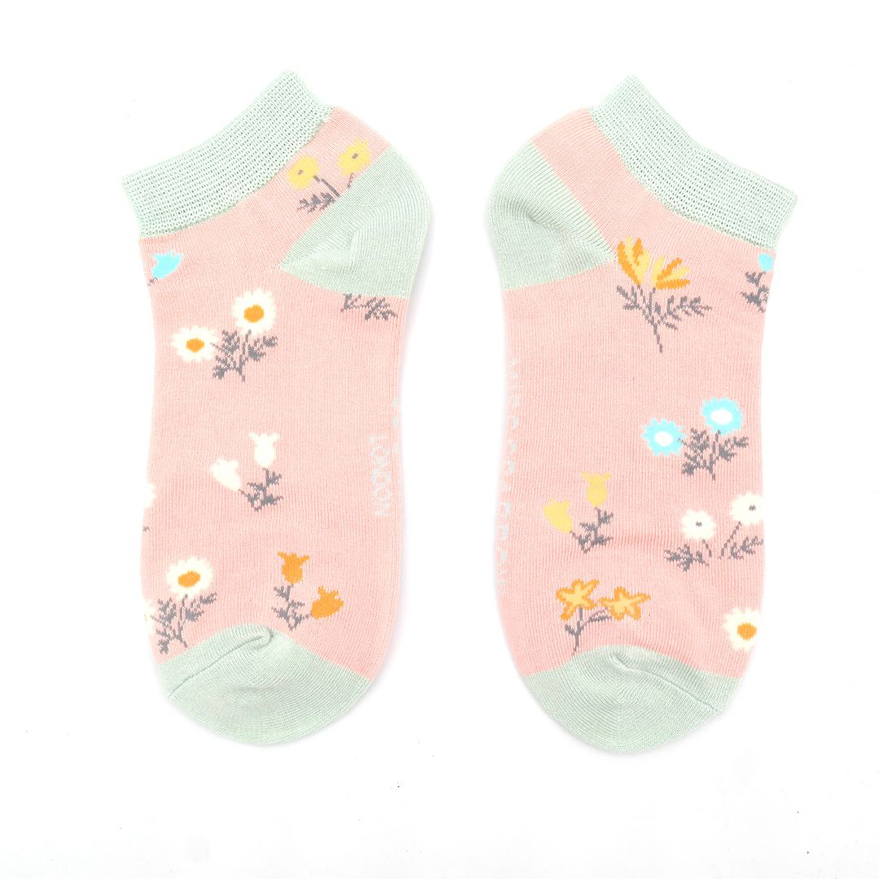 Miss Sparrow Socken low Blümchen rosa