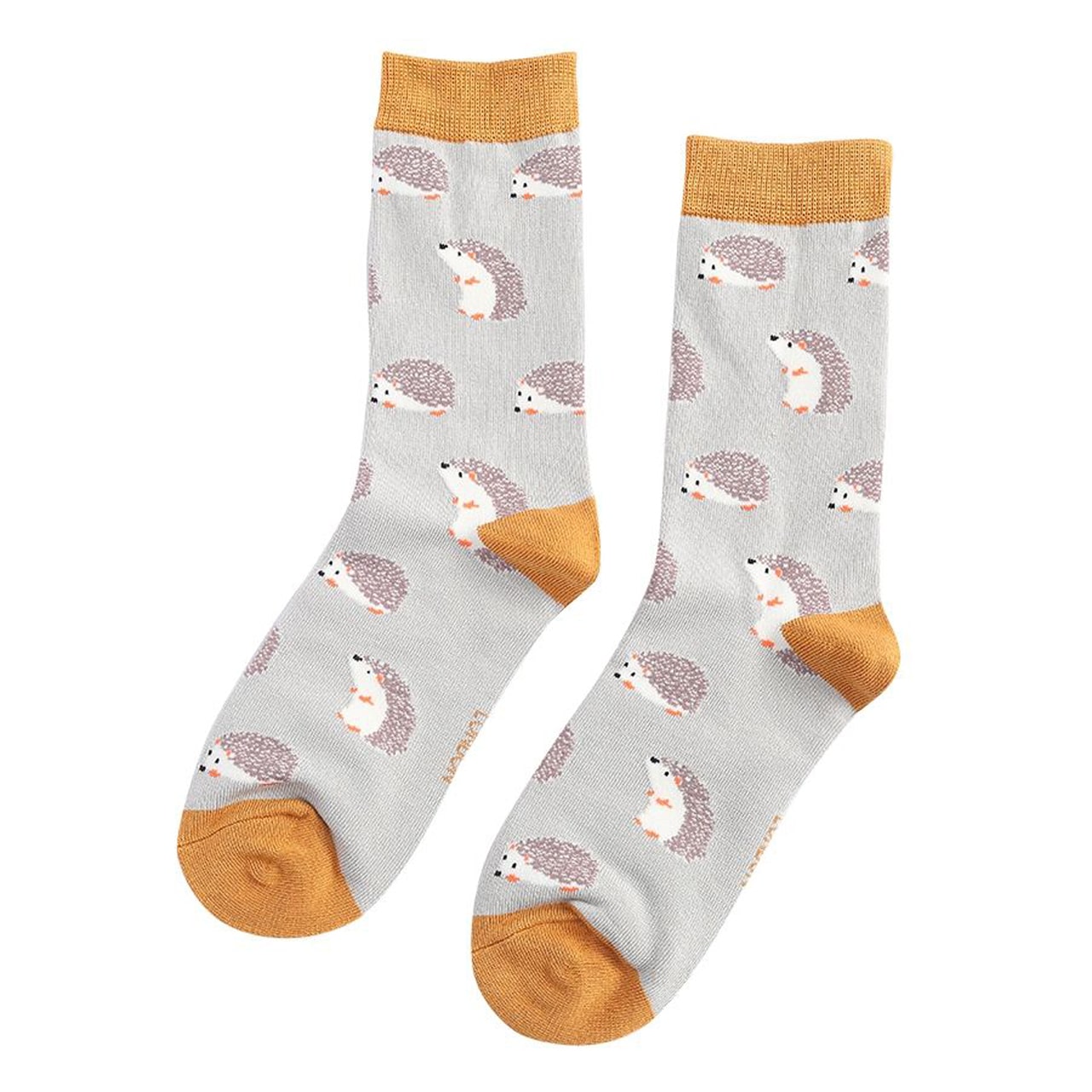 Miss Sparrow Socken Igel grau