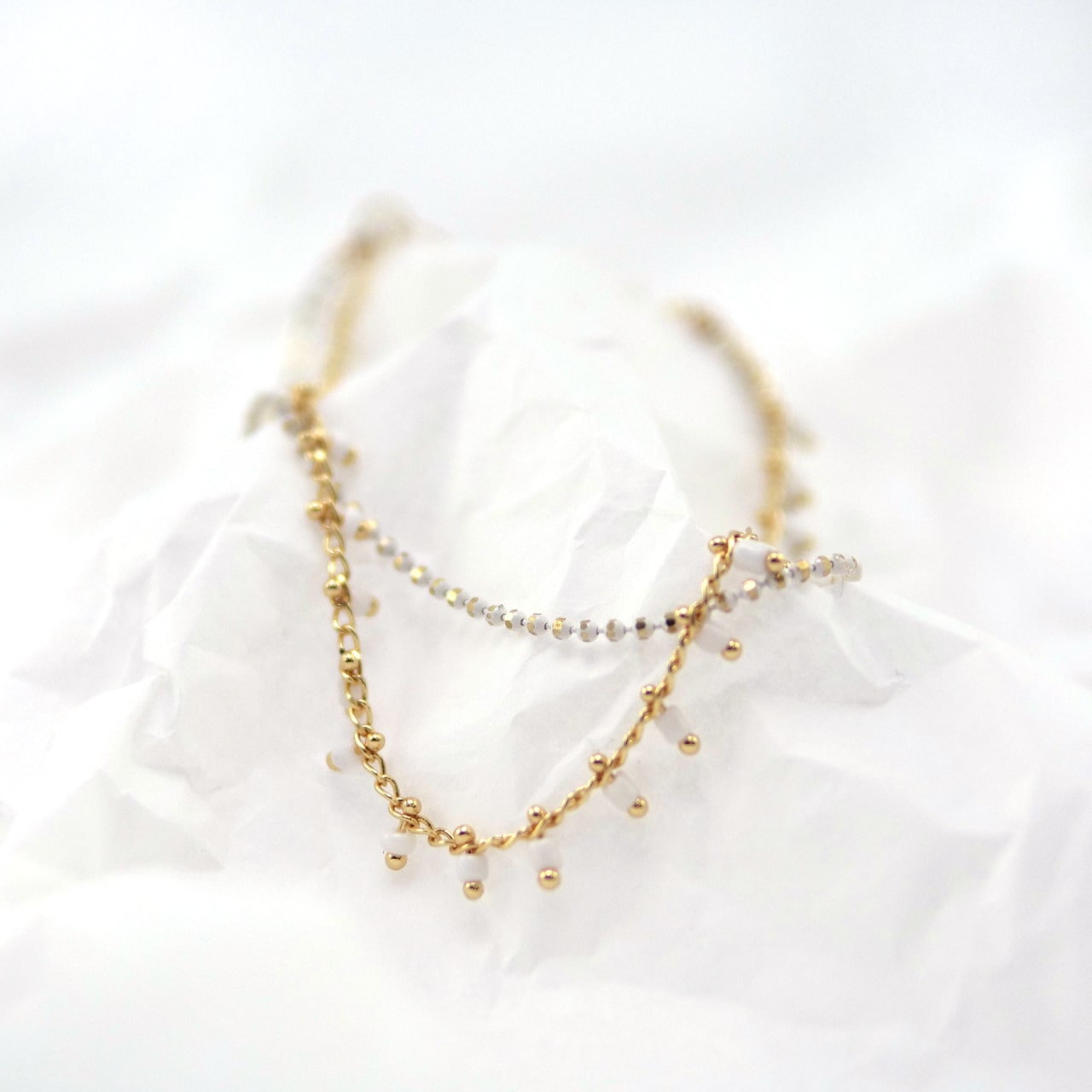 Armkette zweifach weiss Style