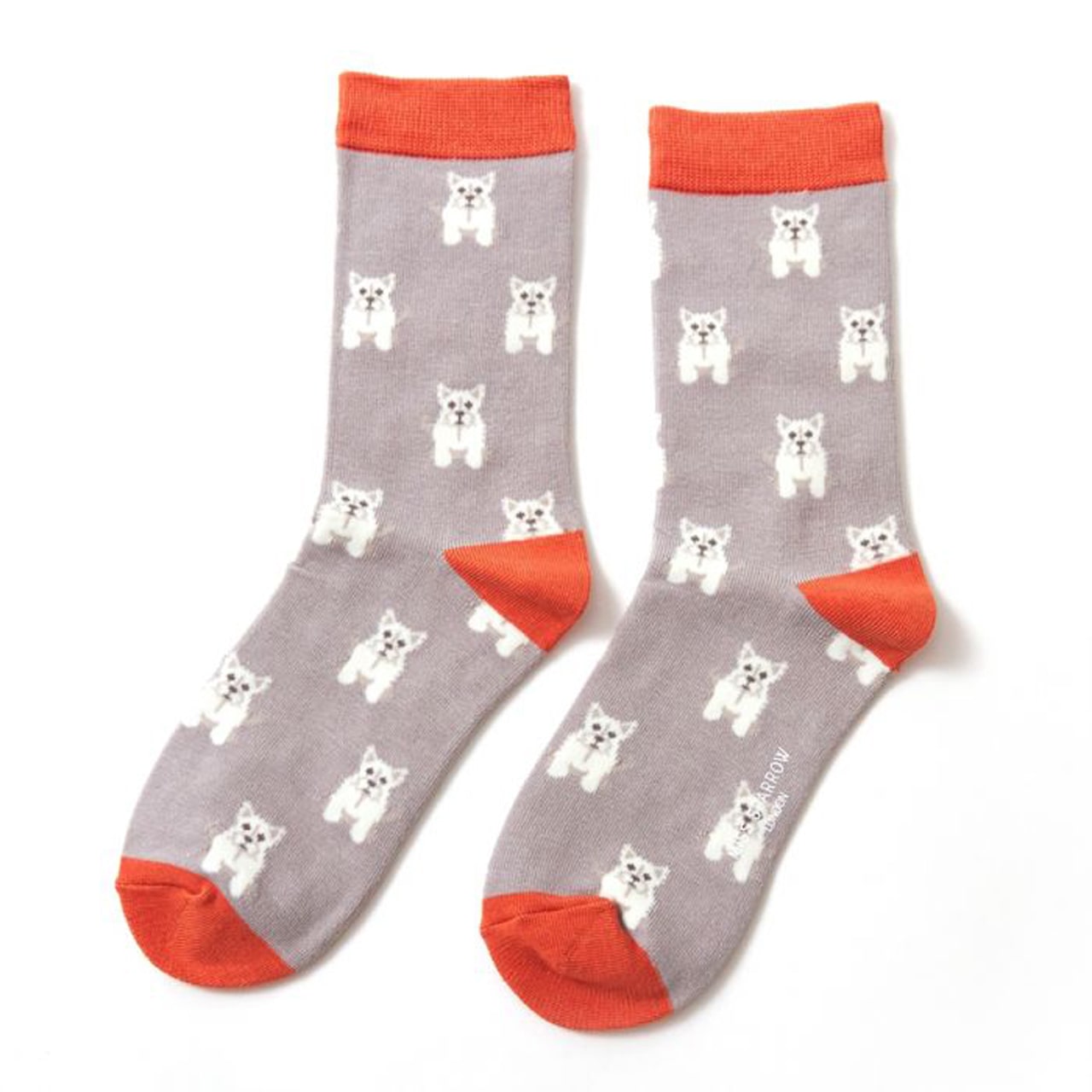 Miss Sparrow Socken Westies grau