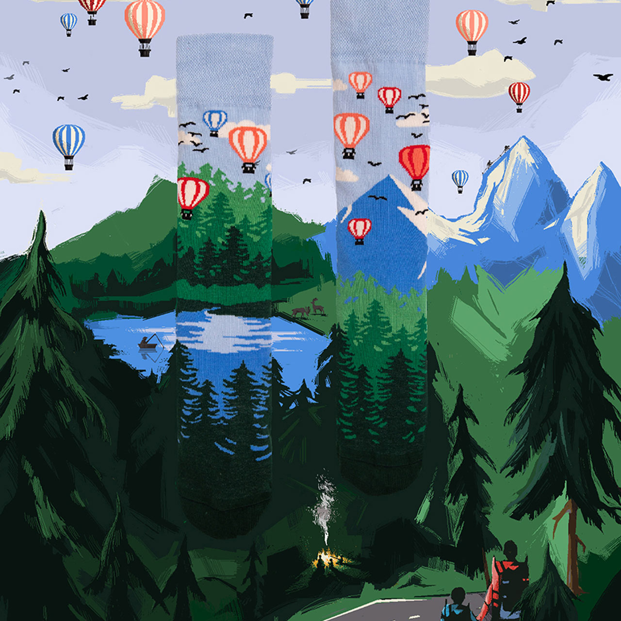 Many Mornings Socken Adventure Balloon Style