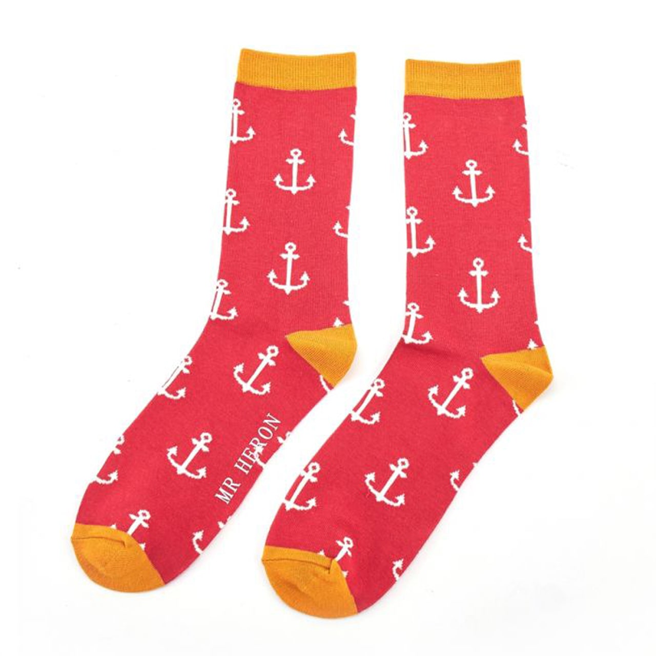 Mr. Heron Socken Anker rot
