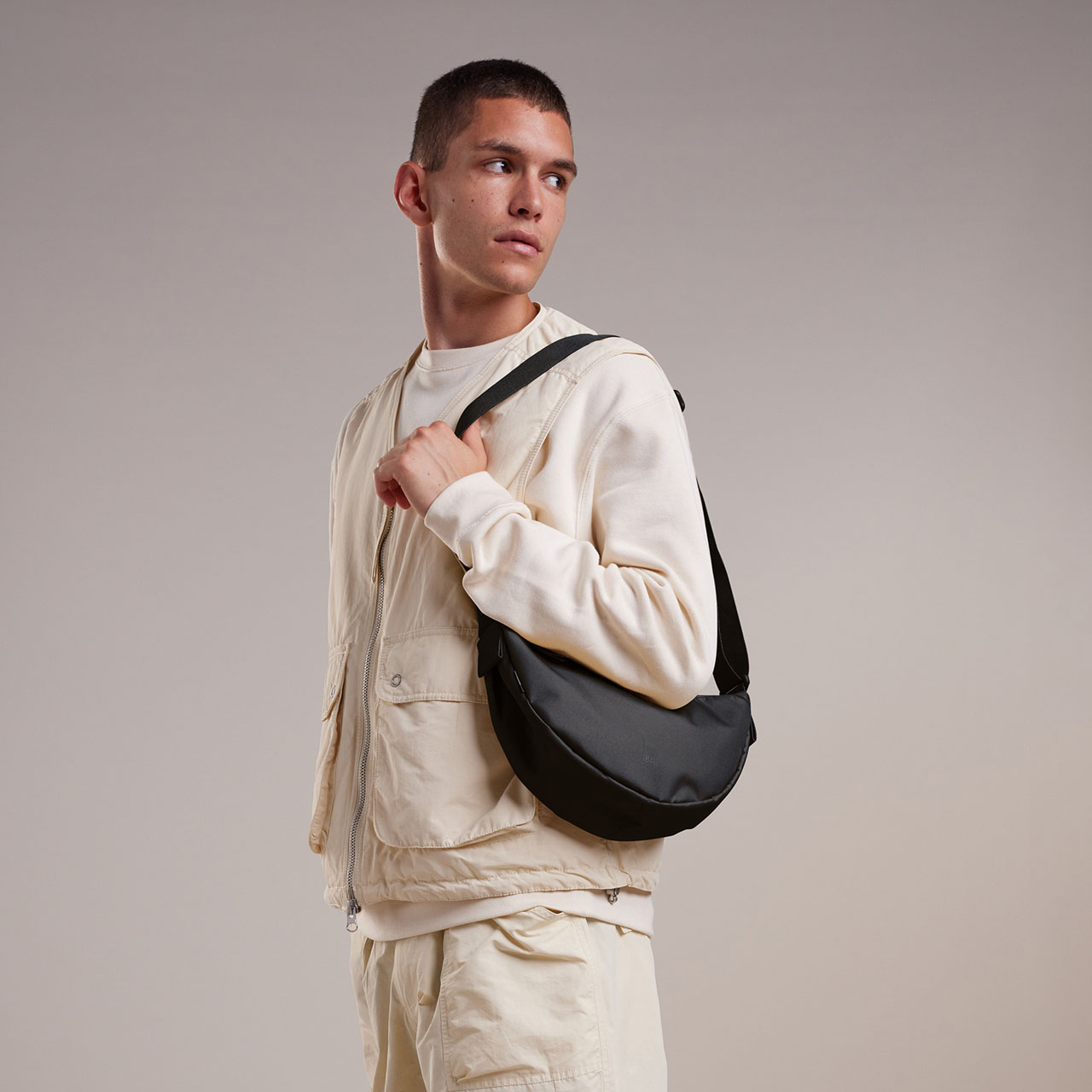 GOT BAG Moon Bag small black mono