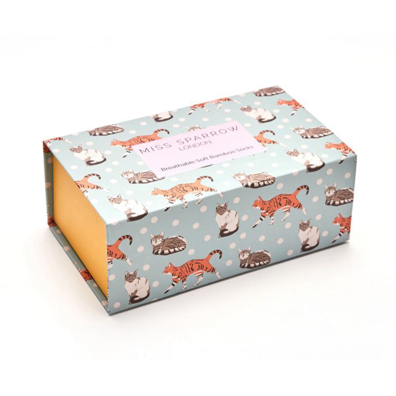 Miss Sparrow Socken Katzen 3er Set Box