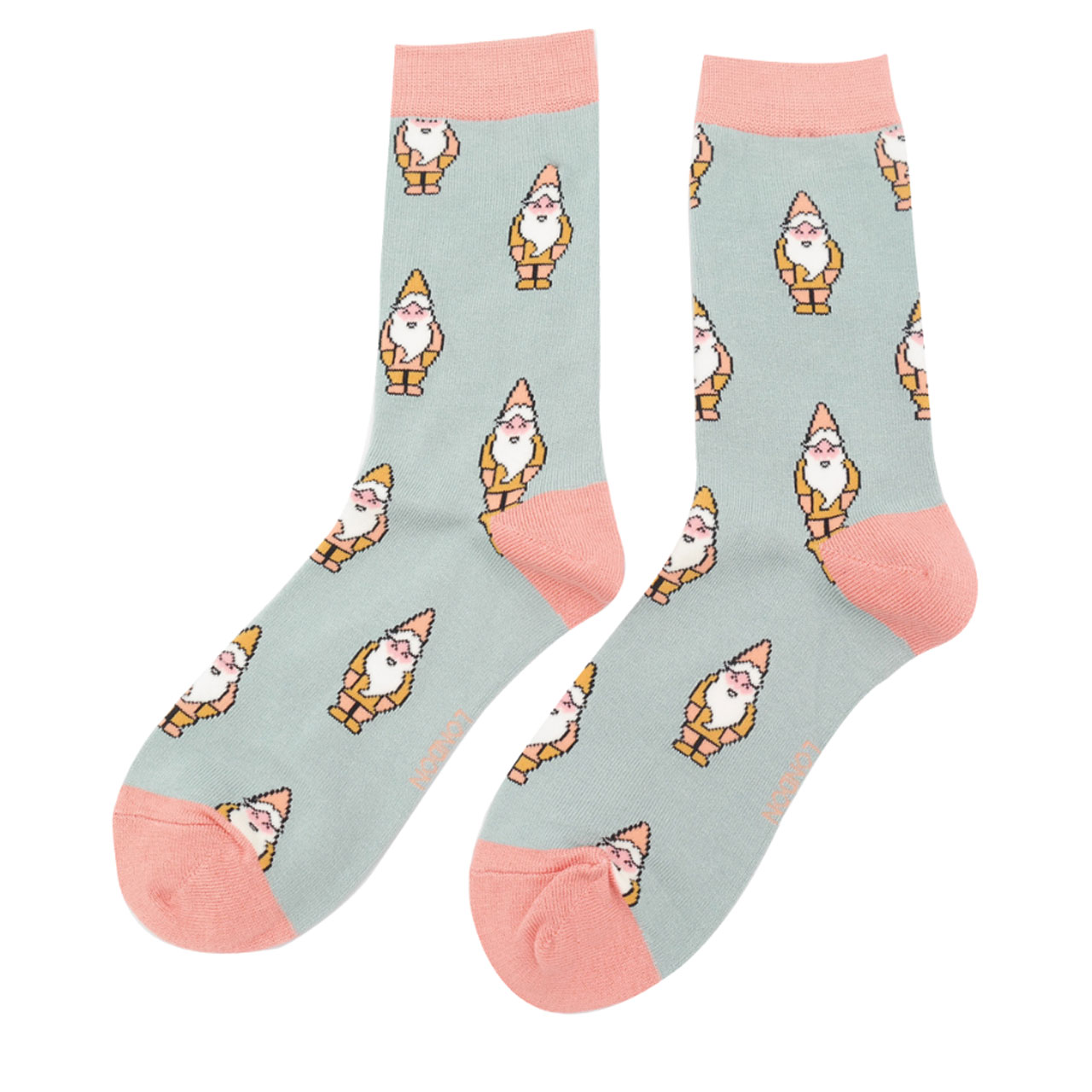Miss Sparrow Socken Zwerge hellblau