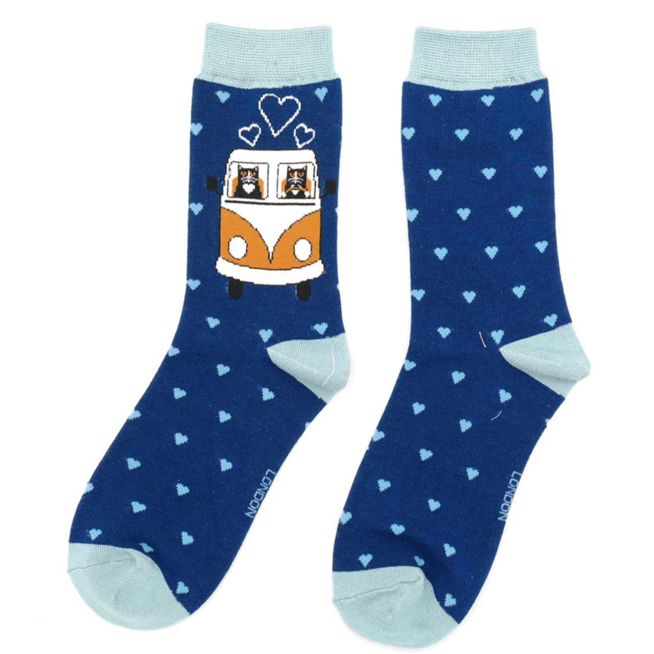 Miss Sparrow Socken Camper Cats navy