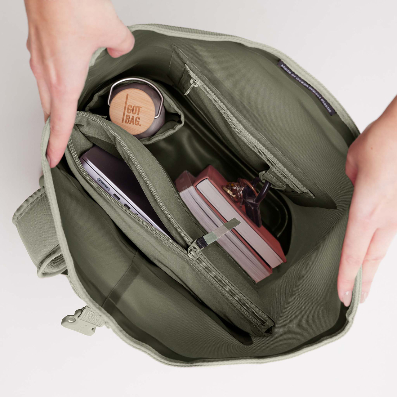 GOT BAG Rolltop 2.0 seabed mono offen