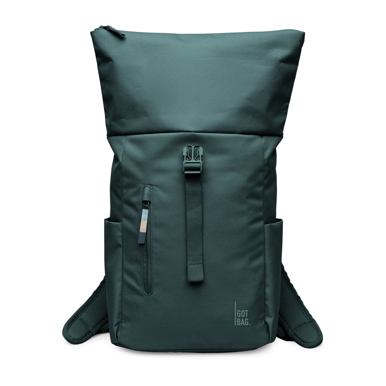 GotBag Rolltop easy small sea teal mono ausgerollt