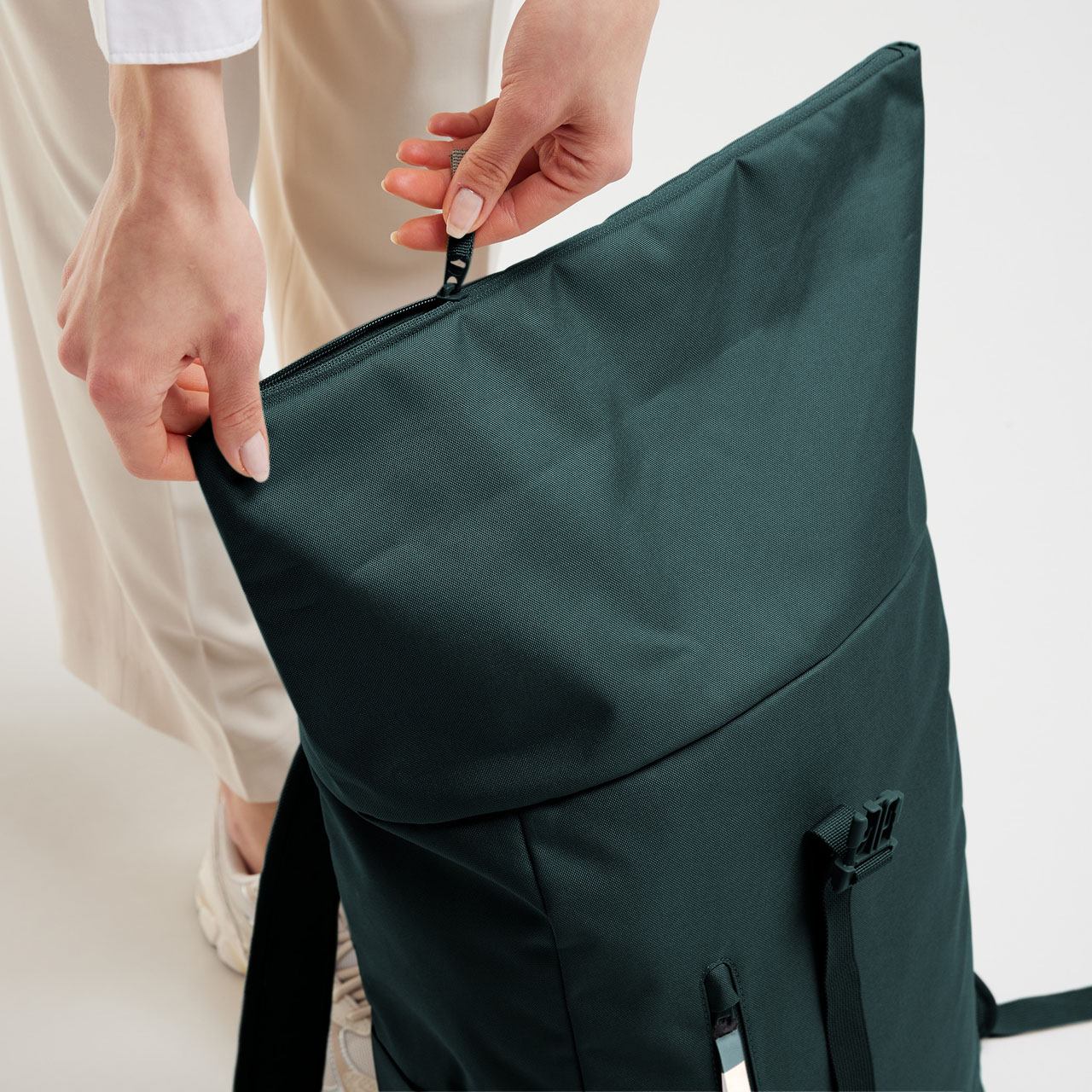GOT BAG Rolltop easy sea teal Reissverschluss