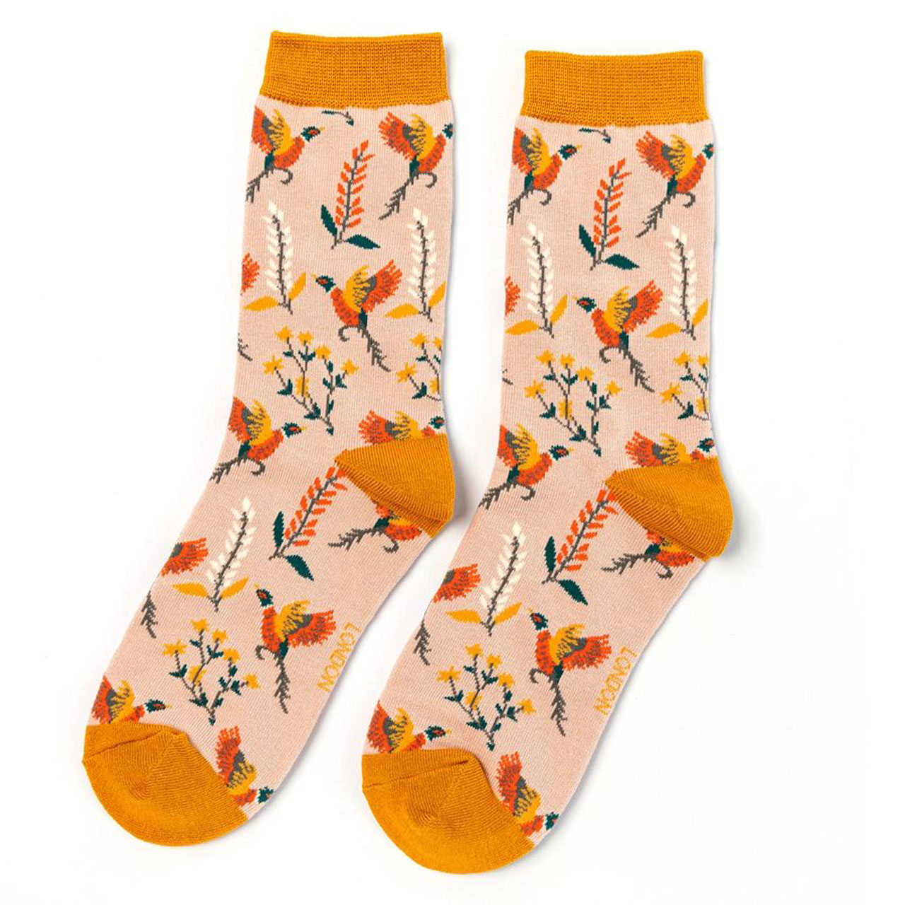 Miss Sparrow Socken Fasane rosa