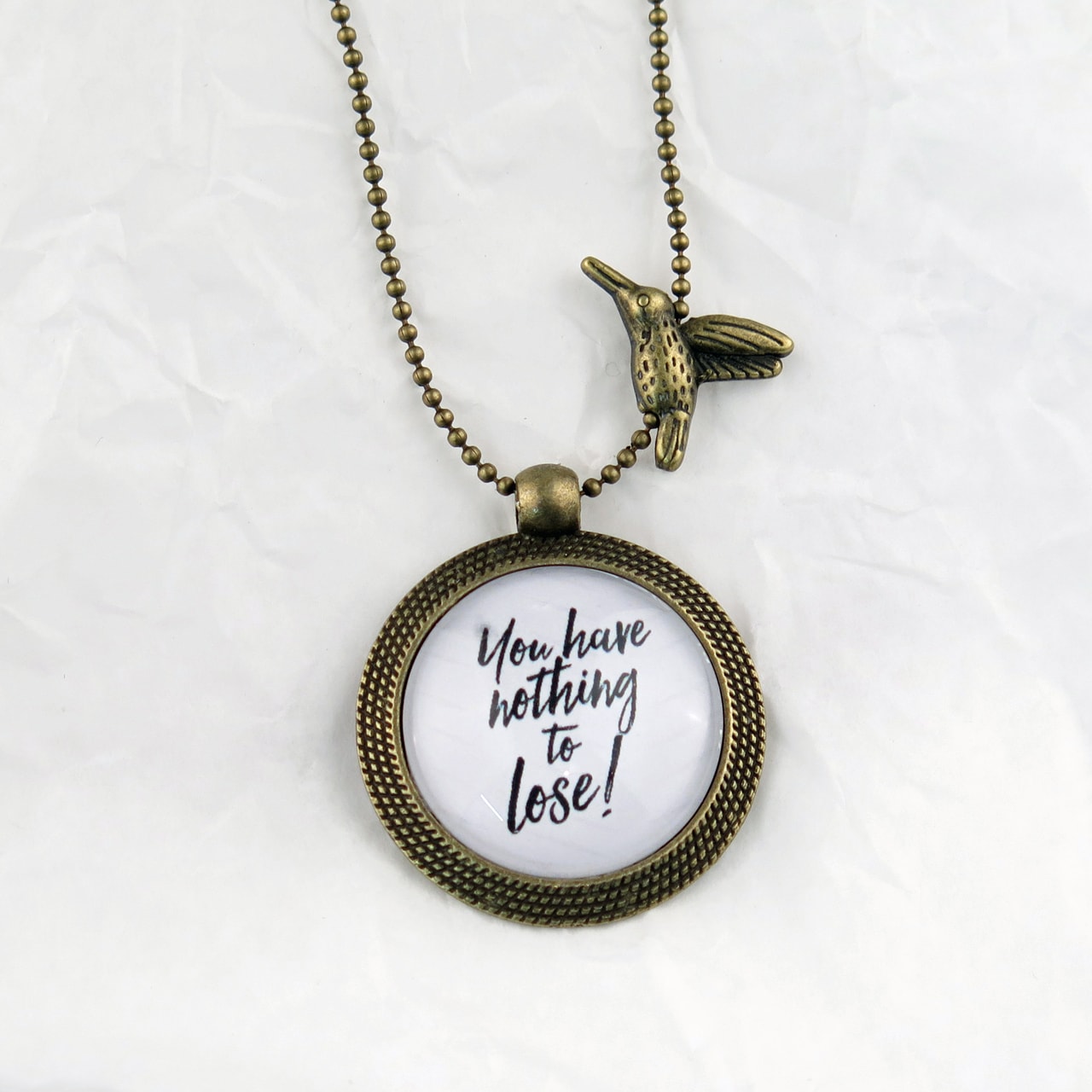 Medaillon-Halskette Nothing to loose