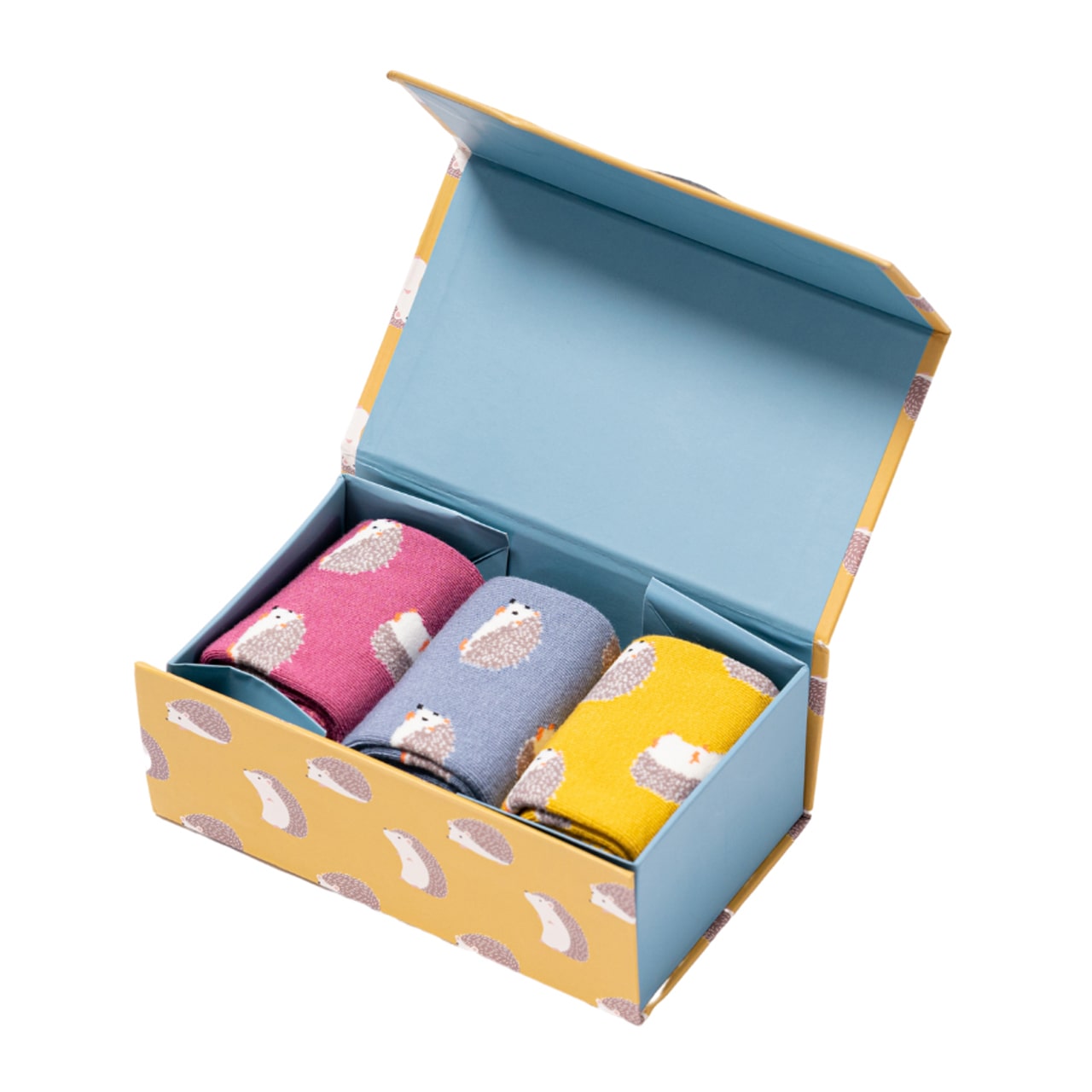 Miss Sparrow Socken Igel 3er Set Box offen