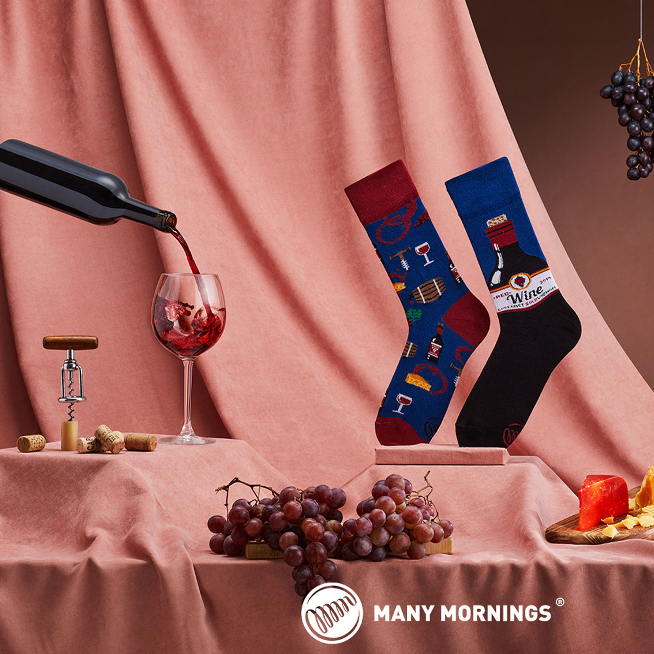 Many Mornings Socken Cabernet Sockvignon Style