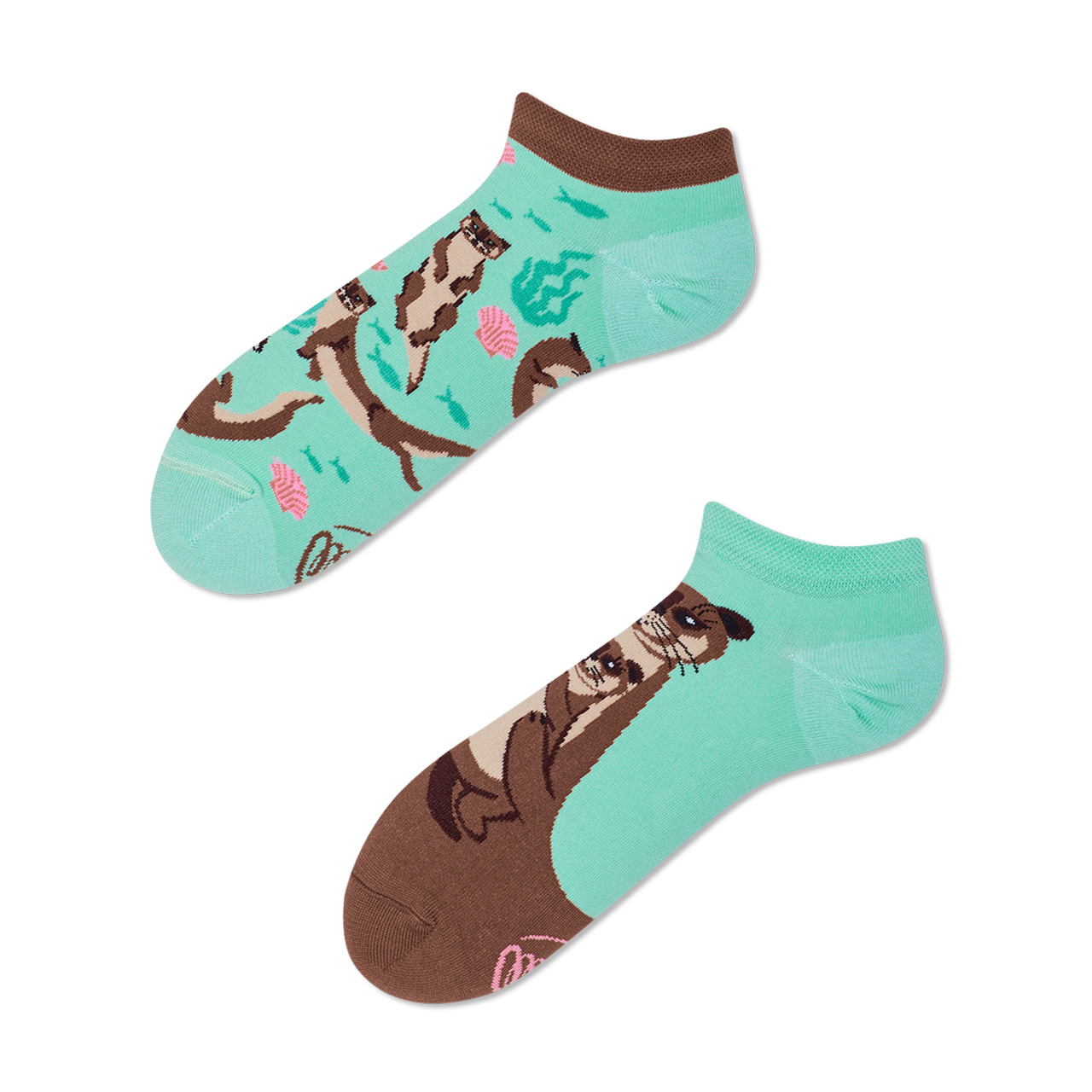 Many Mornings Socken Otter Stories low