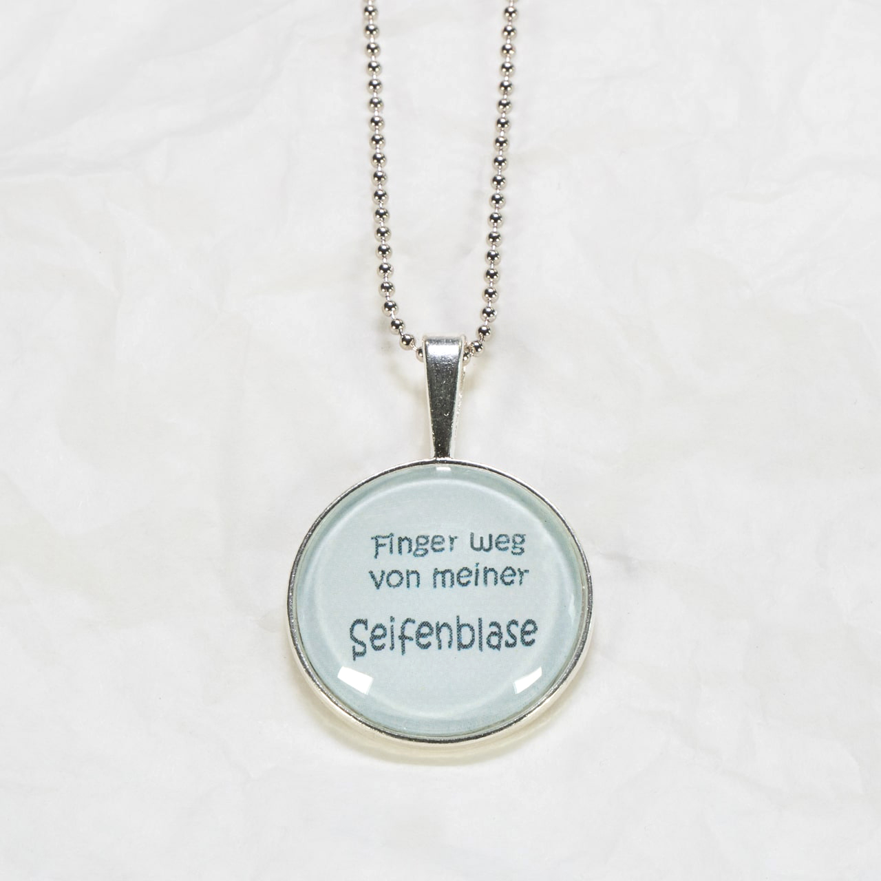 Medaillon-Halskette Seifenblase