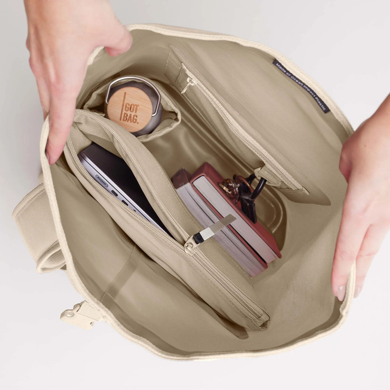 GOT BAG Rolltop 2.0 salt mono offen