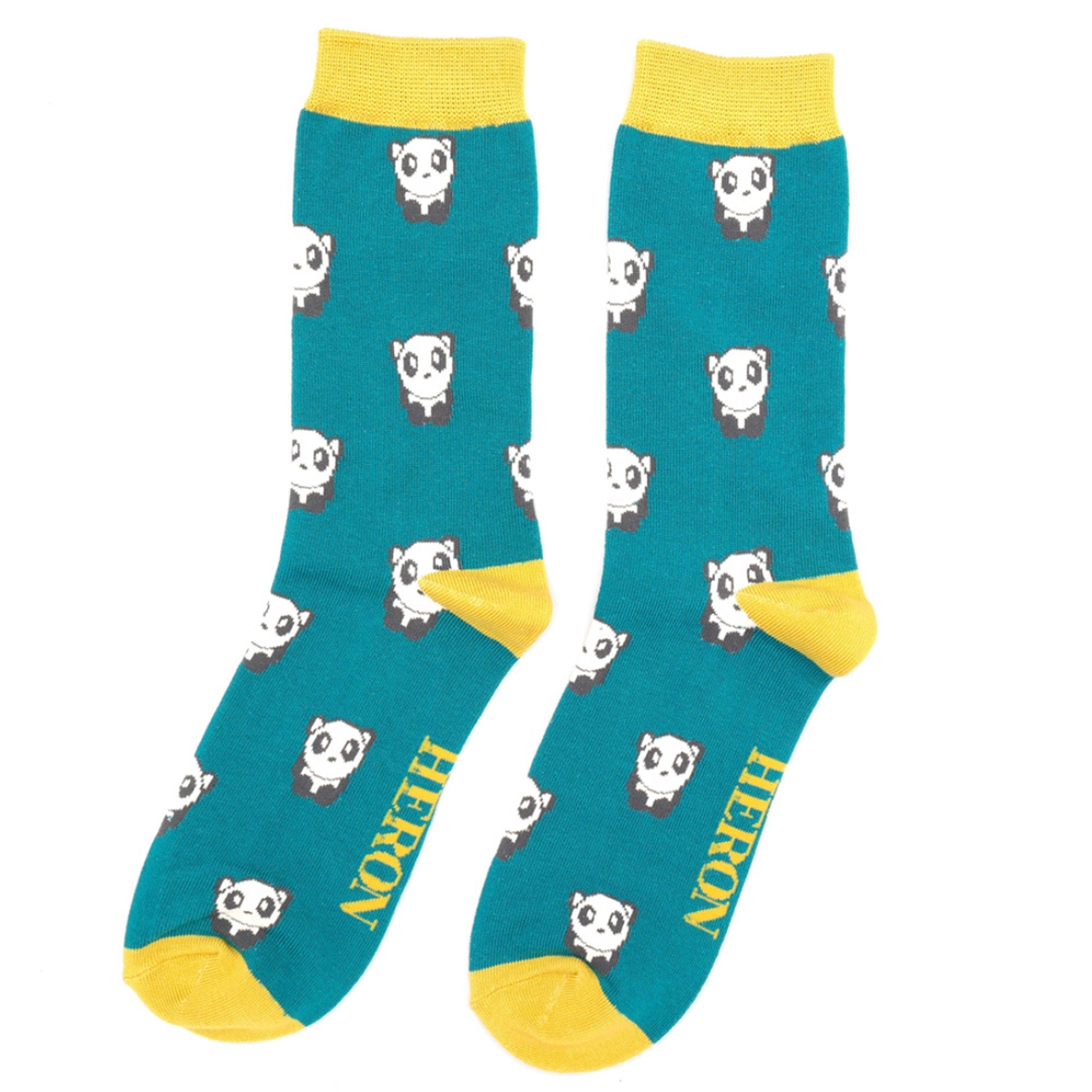 Mr. Heron Socken Pandas grün